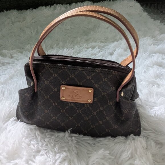 The Baby Evening Bag Brown Leather Rioni Zip Mini Handbag - Picture 2 of 3